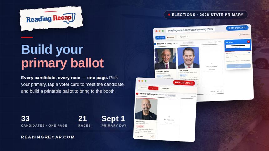 🗳️ Build Your 2026 State Primary Ballot — Every Candidate, One Page