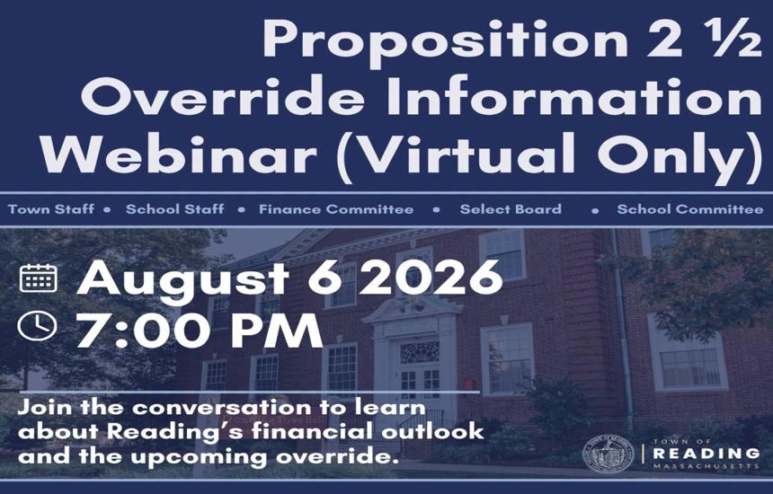 💻 Proposition 2½ Override Webinar Tonight at 7PM