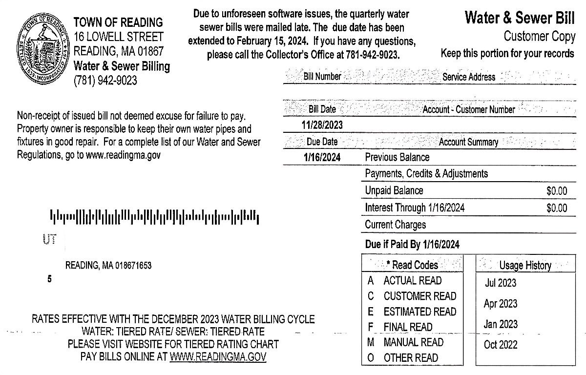 🚰 Water Bills Delayed for Some Residents Updated