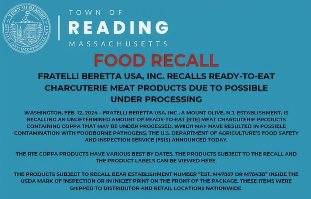 Recapping Everything in Reading, MA 🥩 Food Recall Notification from