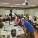 July 31st at the RPL, residents going over the various map options