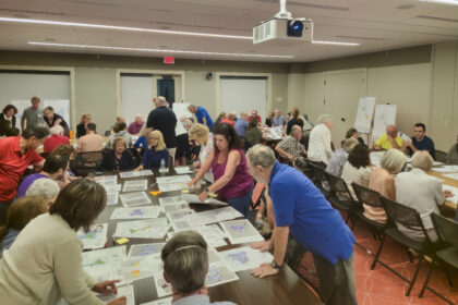 July 31st at the RPL, residents going over the various map options