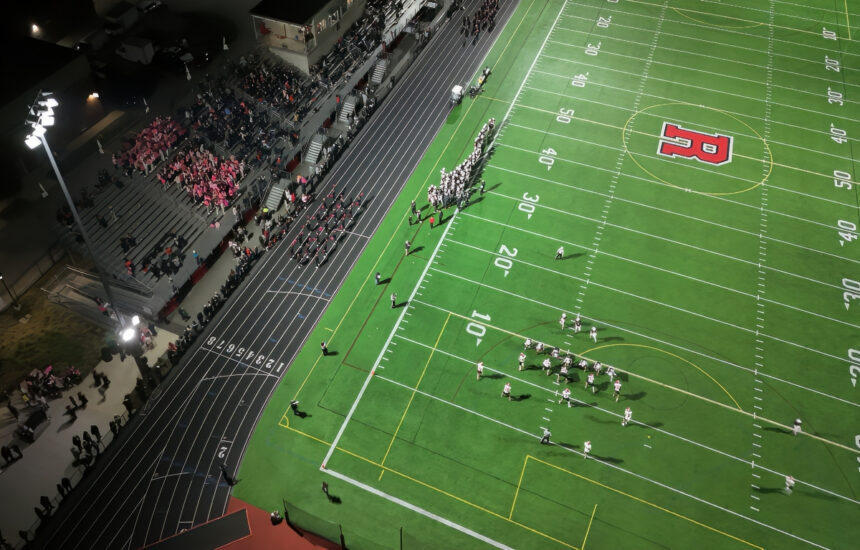 Drone view of Reading vs. Winchester